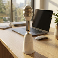 Bulb Holder for E27 Lamp with Flexible Gooseneck, Adjustable E27 to E27 Adapter for Directional Lighting, Heat Resistant up to 80°C, Swivel Base