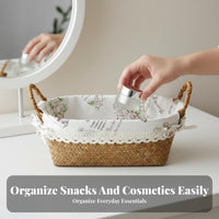 Woven container with Liner Handwoven Desktop Container adaptable for home users