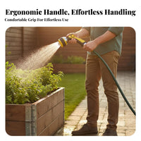 10 Pattern Hose Nozzle Ergonomic Rubber Grip 10 Pattern Spray Nozzle Leak-Resistant Garden Hose Sprayer for Car Washing, Patio Cleaning