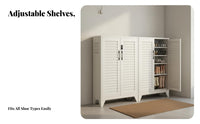 Entryway Shoe Storage Cabinet Large Capacity Freestanding Multi-Layer Shoe Rack Sturdy and Stable Home Furniture for Families, Adults, Hallway, Closet
