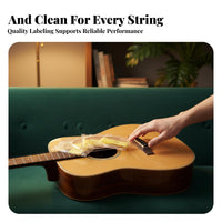 Phosphor Copper Winding Folk Guitar String Anti-Rust Coating Folk Guitar Strings Deep and Rich Tone for Guitarists, Musicians, Home Studio