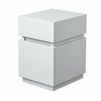 Minimalist Design Narrow Bedside Cabinet Space-Saving Narrow End Table Modern Design Nightstand Versatile for Apartment Dwellers, Homeowners, Students, Small Areas, Hallway, Entryway