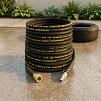 Pressure Washer Hose with Push-to-Connect Fittings Flexible High-Pressure Cleaning Hose Reinforced for Vehicle Washing