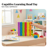 Educational Color Sorting Stacking Rings Hand-Eye Coordination Educational Counting Toy Develops Fine Manual Skills for Toddlers