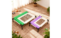 Washable Elevated Dog Cot Breathable Elevated Dog Bed Detachable Pet Sling Bed Year-Round for Small Dogs, Cats, Indoor, Summer
