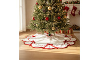 Christmas Tree Skirt Festive Christmas Tree Skirt with Edge Elegant