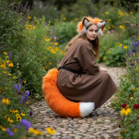 Animal Ears and Tail Set Soft Animal Costume Set Easy to Wear for Cosplayers, Cosplay, Halloween