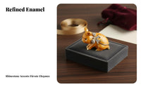 Pig Jewelry Box Decorative Ornament Astrological Pig Storage Box Crystal Accented Hinged Piglet Jewelry Holder for Collectors, Women