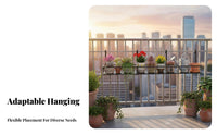 Space-Saving Hanging Railing Planter Easy Installation Balcony Shelf Anti-Rust Plant Holder Sturdy Construction for Apartment Dwellers, Home Decorators, residents, Windowsill, Fence, Patio, Porch