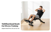 Foldable Dumbbell Bench Heavy-Duty Steel Frame Multi-Functional Exercise Bench Comfortable Thick Padding Strength Training Equipment for Bodybuilders