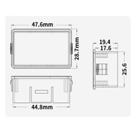 Compact Digital Voltage Meter with Touch Control LED Battery Capacity Indicator Real-Time Battery Voltage Meter Bright for Dashboards
