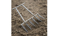 Steel Digging Fork Pointed Tines Long Handled Pitchfork Straight Crosspiece