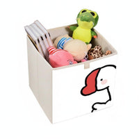 Foldable Cartoon Toy Box Built-in Handles Foldable Toy Box With Lid