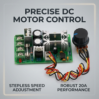 Adjustable Speed DC Motor Controller, 60V DC Motor Speed Regulator, DC 6-60V 12V 24V, DIY Projects Motor Speed, Motor Governor Variable Speed Drive