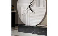 Decorative Clock with Marble Base Modern Geometric Table Clock Minimalist for Desk