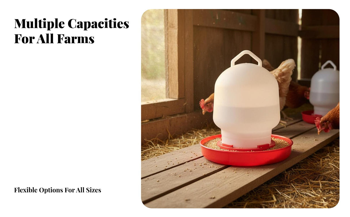Hanging Chicken Feeder Avian Drinker Easy Installation Self-Filling Fed Chicken Waterer for Farmers, Homesteaders, Outdoor, Backyard