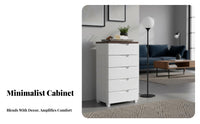 Space Saving Plastic Drawer Cabinet Compact Size Plastic Dresser Easy Pull Handles Multi-Drawer Storage Unit Lightweight for Families, Students, Bedroom, Living Room, College Dorm, Bathroom