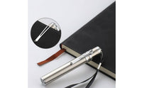 365nm Wavelength Fluorescent Agent Tester Pen Stainless Steel Body Pen Light Multifunctional Handheld Blacklight Lightweight for Parents, Collectors, Household Inspection, Camping
