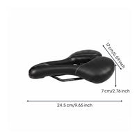 Built-in Tail Light Bike Saddle with Taillight Ergonomic Design USB Rechargeable Bike Seat Shock Absorbing Sports Gear Memory Foam Padding for Cyclists, Night Riding