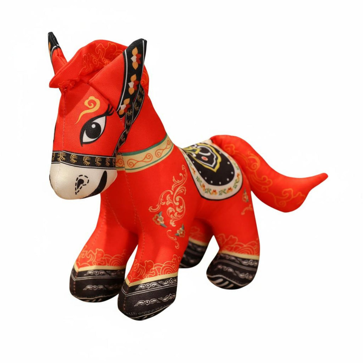 Year of the Horse Symbol Festive Design Chinese Astrological Horse Stuffed Red Horse Stuffed Toy Soft Material for Friends