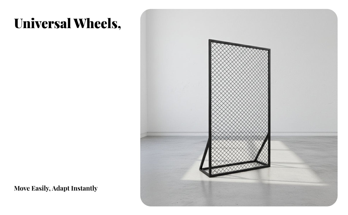 Multi-Functional Metal Grid Display Stand Modern Design Iron Art Display Rack Stable and Long-Lasting Hexagonal Grid Room Divider Powder-Coated Finish for Exhibitors, Event Planners, Retailers, Trade Shows, Temporary Shops, Showrooms, Retail Stores
