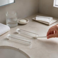 Portable Toothbrush Travel Case Transparent Dustproof Holder for Business Trips and Travel