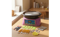 Tabletop Mini Pottery Wheel Electric Desktop Pottery Wheel Complete Machinery Smooth for Children, Home