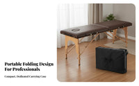 High-Density Foam Padding Foldable Massage Table Solid and Stable Construction Portable Massage Table Easy to Clean Portable Bed Oil-Proof for Estheticians, Home Users, Students, Mobile Services, Travel
