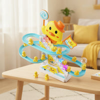 Automatic Electric Duck Climbing Stairs Toy Motorized Duck Climbing Stairs Toy Cute Playset Interactive for Toddlers, Kids, Playroom, Early-Learning Corner