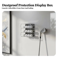 Acrylic Golf Ball Display Case Dust-Shielded Golf Ball Display Case Dustproof Wall Mount Baseball Holder for Collectors
