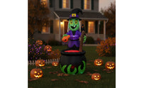 Inflate Inflatable Witch in Pot Outdoor Inflatable Witch and Pot Bright Safe for Yard, Halloween Party