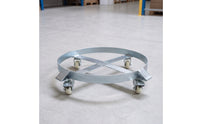 Drum Base with Swivel Casters Low-Profile Steel Drum Moving Base Portable for Factories