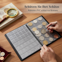 Coin Collection Album with Mixed Pockets for 270 Coins