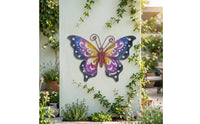 Decorative Winged Metal Art Wall Art Cutout Butterfly Wall Art Painted for Living Room, Garden, Patio