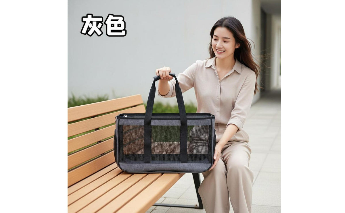 Mesh Pet Travel Bag Lightweight Shoulder Pet Carrier Easy to Ventilated Mesh Dog Transport Tote for Cat Owners, Outdoor