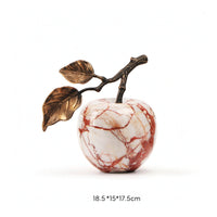 Tabletop Ornament with Branch-and-Leaf Top Polished Decor for Entryway Console, Coffee Table