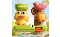 Waterstream Bath Toy with Spoon Interactive Suction Cup Bath Toy for Toddlers, Kids, Children, Bathtub, Bathroom, Shower
