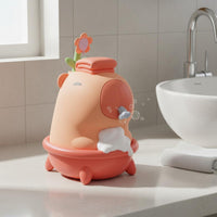 Touchless Sensor Capybara Soap Dispenser Child-Safe Silicone Bathroom Accessory Wall Mountable for Children