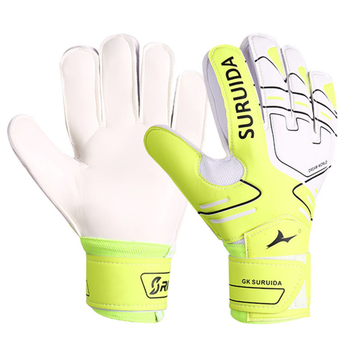 Soccer Goalie Gloves with Finger Protection Padded Soccer Goalie Gloves with Latex Palm Reinforced for Goalkeepers, Goalies, Goalkeeping Practice