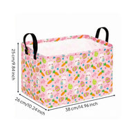 Uncovered Top Cotton Linen Storage Basket Reinforced side_s Cotton-Linen Basket Carry Handles Lightweight for Nursery, Bedroom, Laundry Area, Car Trunk