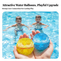 Water Toy Easy to Refill Donut Water Toy Leak-Resistant Silic Single Water Toss Toy for Children, Young Children, Swimming Pool, Backyard
