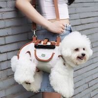 Multi-Functional Portable Dog Carrying Bag Leash Attachable Pet Carrier Sling Spine Protection Design for Outdoor