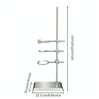 Scientific Support Stand Stainless Steel Lab Stand with Clamp Stable for Students