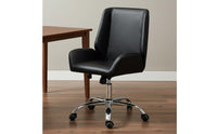 Segmented Backrest Reclining Leather Computer Chair for Study Room