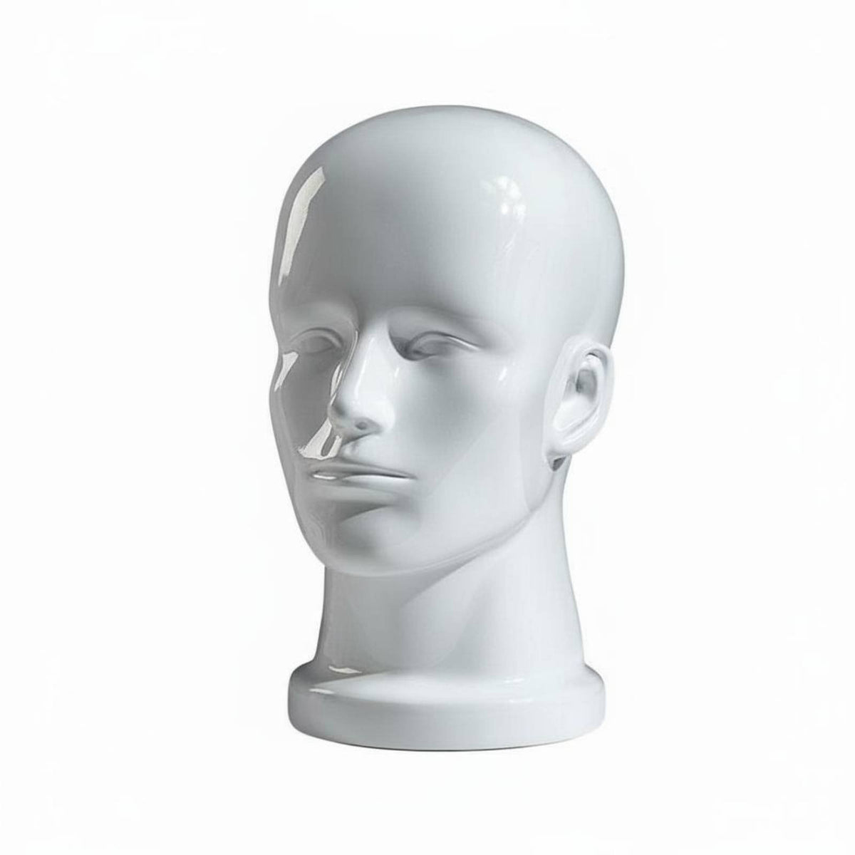 Hat Display Head Polished Finish Mannequin Head Stable Base for Boutique Owners