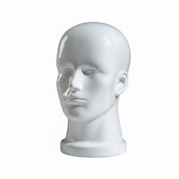 Hat Display Head Polished Finish Mannequin Head Stable Base for Boutique Owners