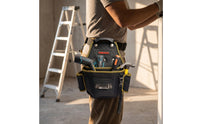 Quick-Hang Drill Waist Bag Waterproof Tool Pouch with Belt Clip Wear-Resistant Tool Holder with Pockets Durable for Electricians