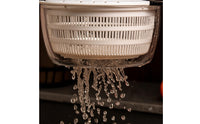 Hand-Crank Salad Dryer Manual Lettuce Dryer Low-Height Salad Dryer with Strainer Transparent for Kitchen Prep, Countertop