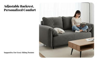 Modern Minimalist Design Straight Two-Seater Sofa Light Luxury aesthetic Living Room Seating Small Space welcoming Loveseat abrasion-resistantResistant for Apartment Dwellers, Young Adults, Studio, Bedroom, Lounge Area, Office
