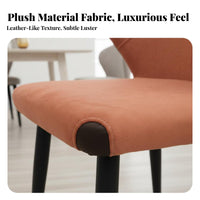 Wear-Resistant Upholstered Side Chair Ergonomic Backrest Curved Back Side Chair Soft Padded Cushion Dining Seat Anti-Slip Foot Pads for Homeowners, Restaurant Owners, Interior Designers, Living Room, Kitchen, Cafe, Office
